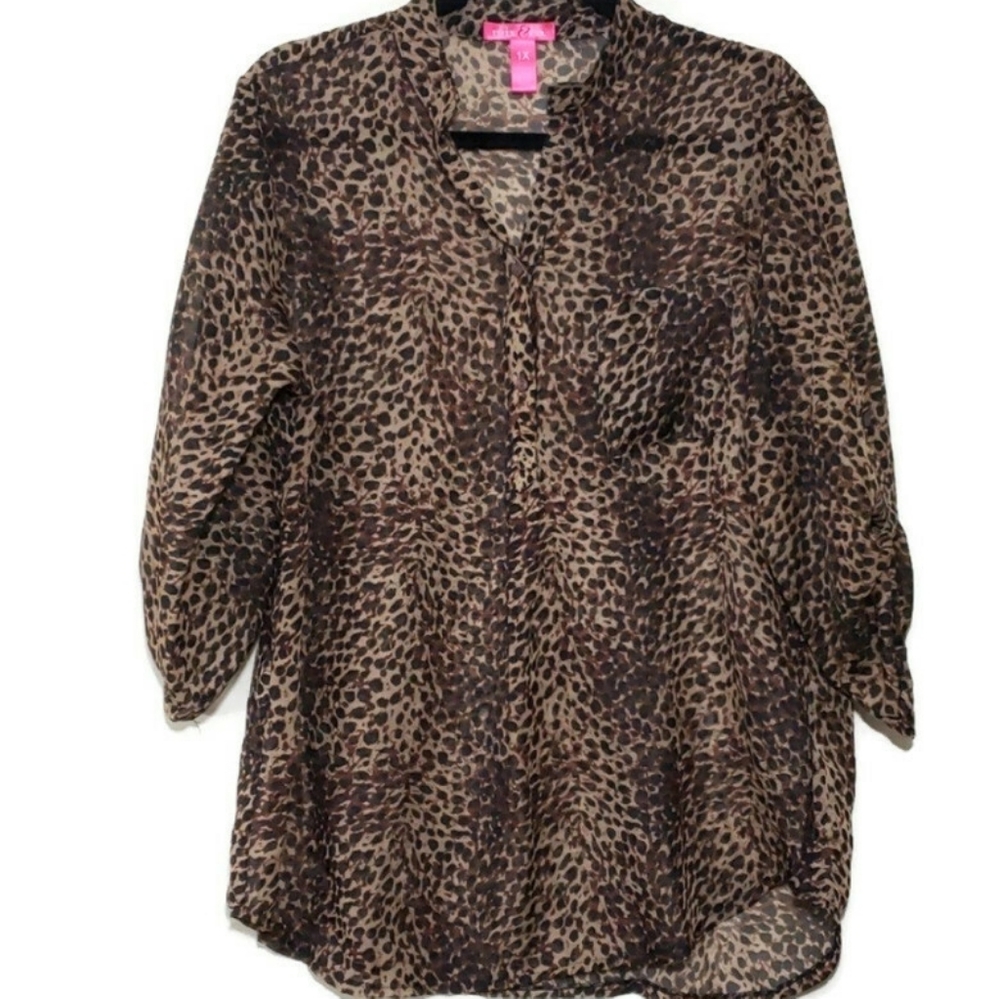 Semi Sheer Leopard Top